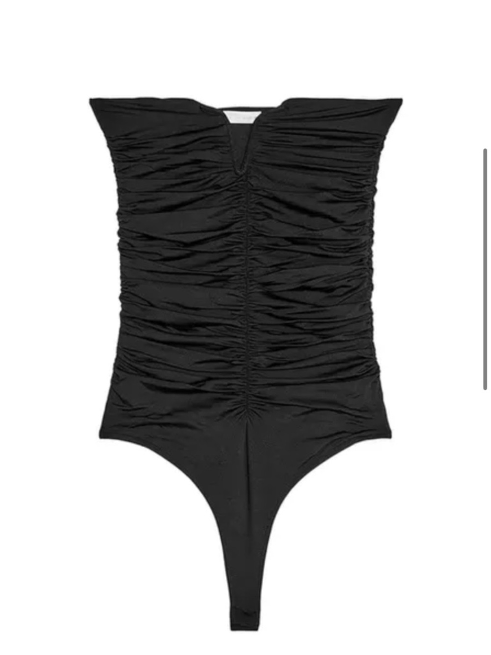 Zara RUCHED POLYAMIDE BANDEAU BODYSUIT - black - Picture 3 of 10